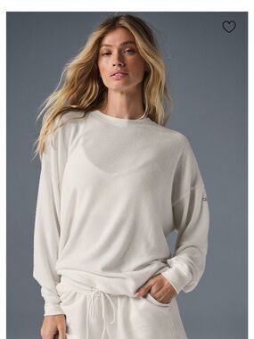 Alo Soho Pullover Ivory Large